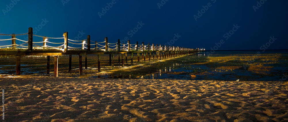 Low tide at night