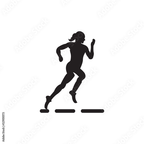 running icon. vector illustration symbol