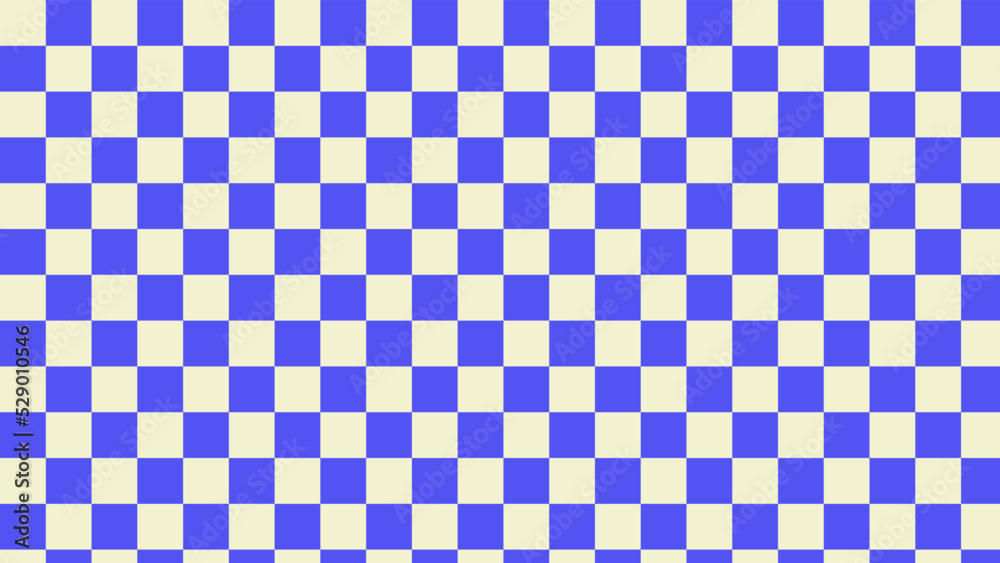 Fototapeta premium aesthetic small yellow and blue checkerboard, gingham, checkers wallpaper illustration, perfect for wallpaper, backdrop, postcard, background, banner