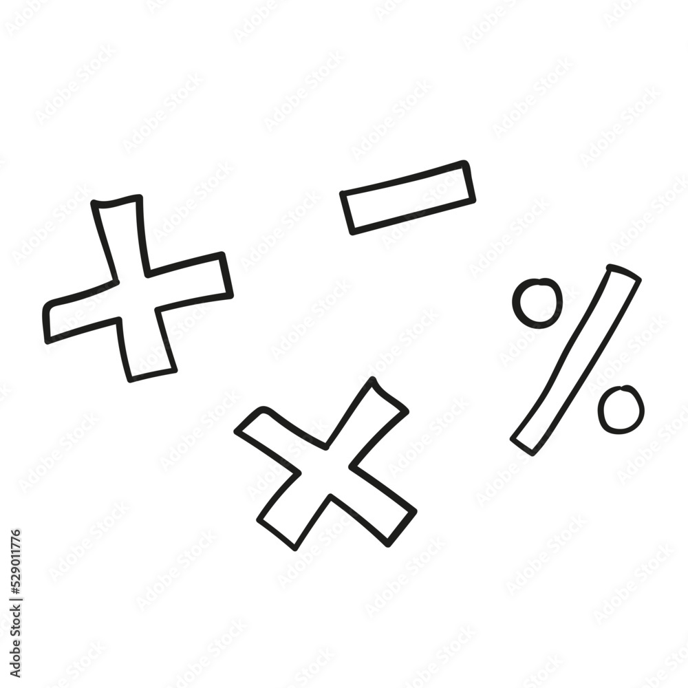 Obraz premium doodle 123 mathematic school education