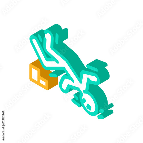 drop head kick accident isometric icon vector. drop head kick accident sign. isolated symbol illustration