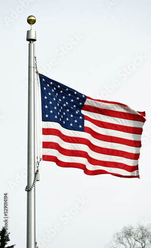 Patriotic U.S. Flag Waving