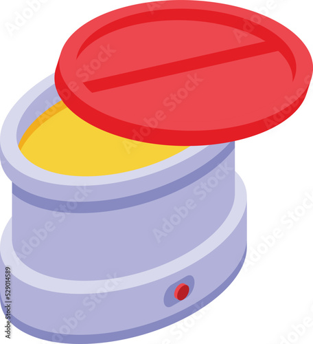 Wax pot icon isometric vector. Aromatic decoration. Home glass