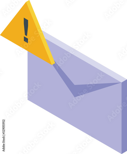 Spam mail icon isometric vector. Security data. Safety digital