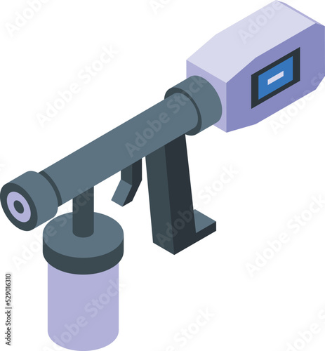 Electrical painter icon isometric vector. Paint spray. Gun car