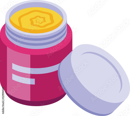 Cream jar icon isometric vector. Face skin. Cosmetic product