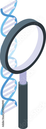 Search dna icon isometric vector. Face skin. Anti skincare