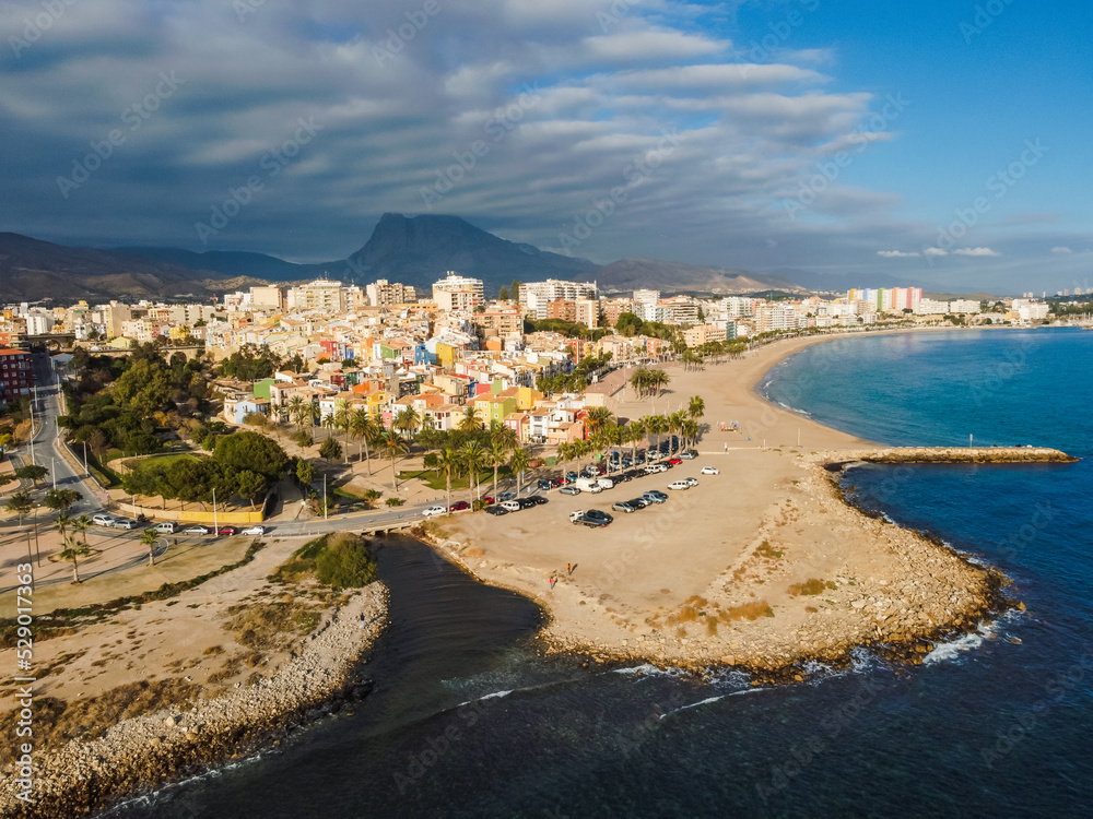 Alicante Villajoyosa Spain  Mediterranea sea beach city