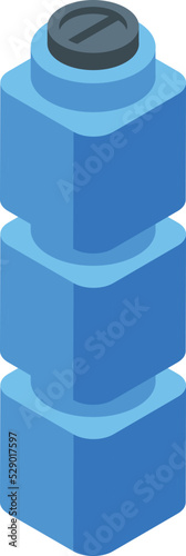 Bottle osmosis system icon isometric vector. Water filter. Home equipment