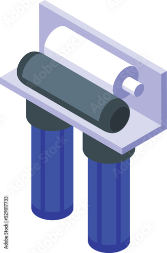 Osmosis technology icon isometric vector. Water system. Purify plant