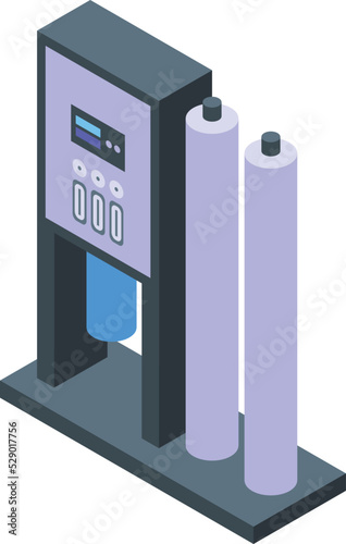 Osmosis system equipment icon isometric vector. Home filter. Mineral liquid