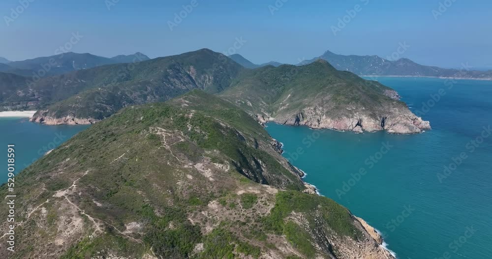 Drone fly over Hong Kong Sai Kung Landscape Drone fly over Hong Kong Sai Kung Landscape