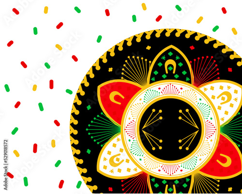 Mexican mariachi vector hat