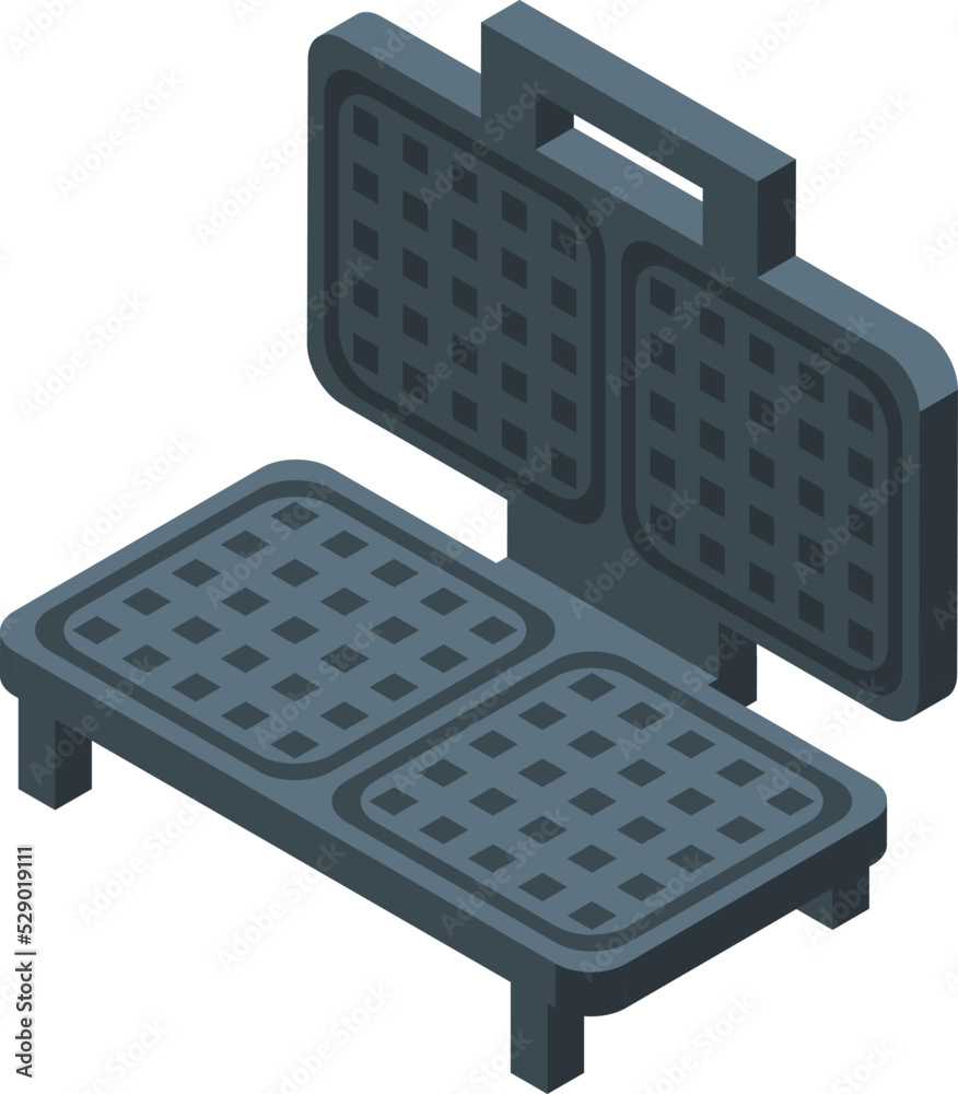 Cake waffle maker icon isometric vector. Food machine. Electric equipment Cake waffle maker icon isometric vector. Food machine. Electric equipment