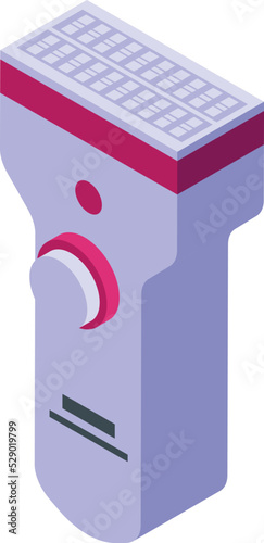 Care epilator icon isometric vector. Woman health. Depilation salon