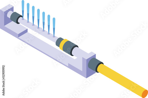 Irrigation system icon isometric vector. Water pipe. Farm hose