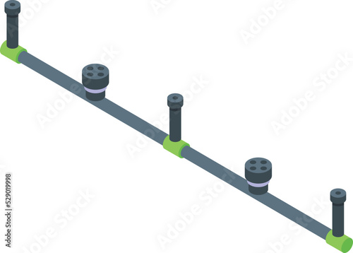 Water pipe icon isometric vector. Garden system. Automatic spray