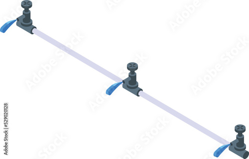 Water pipe icon isometric vector. Garden system. Farm hose