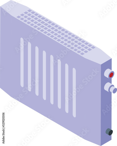 Central heating icon isometric vector. Room radiator. Modern interior