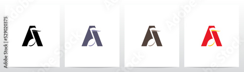 Quaver Music Note On Letter Logo Design A