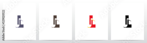 Quaver Music Note On Letter Logo Design L