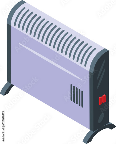 Power radiator icon isometric vector. Room energy. Domestic equipment