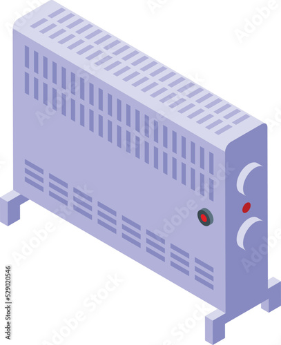 Modern air convector icon isometric vector. Room radiator. Climate service