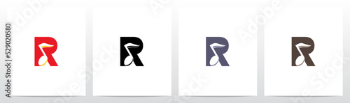 Quaver Music Note On Letter Logo Design R