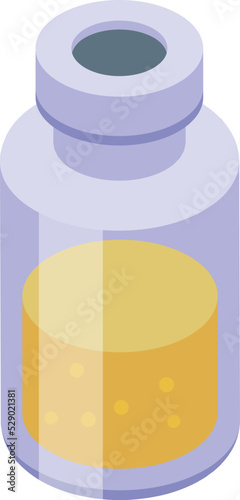 Contraception bottle icon isometric vector. Birth control. Education health