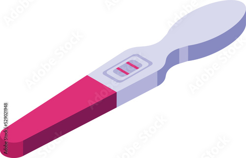 Result pregnancy icon isometric vector. Urine test. Stick ovulation