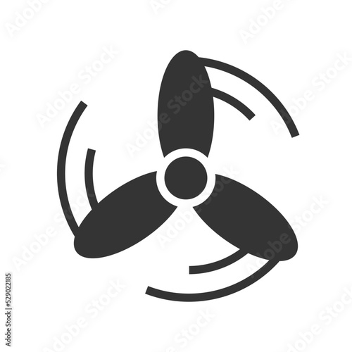 Vector illustration of a fan, isolated on white background.
