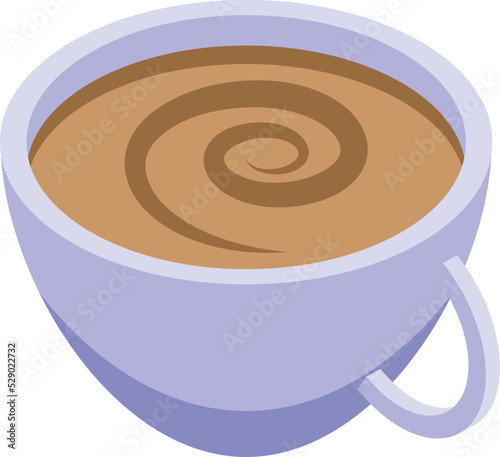 Soy milk coffee icon isometric vector. Drink vegan. Coconut soya