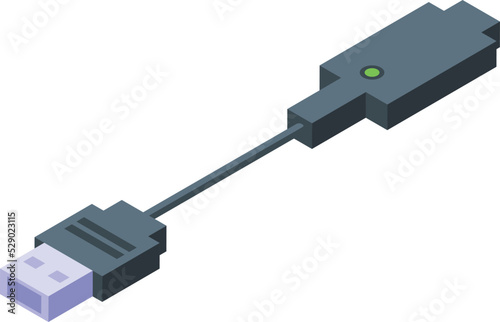 Vape cable icon isometric vector. Electronic cigarette. Smoke electric
