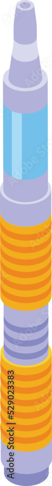 Insulator cigarette icon isometric vector. Electronic juice. Smoke electric Insulator cigarette icon isometric vector. Electronic juice. Smoke electric