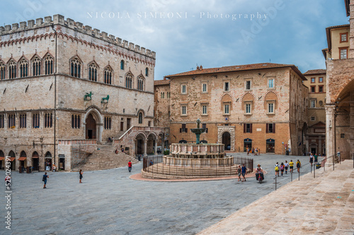 Fototapeta Naklejka Na Ścianę i Meble -  Perugia. Art of the palaces and churches of the medieval historic center.