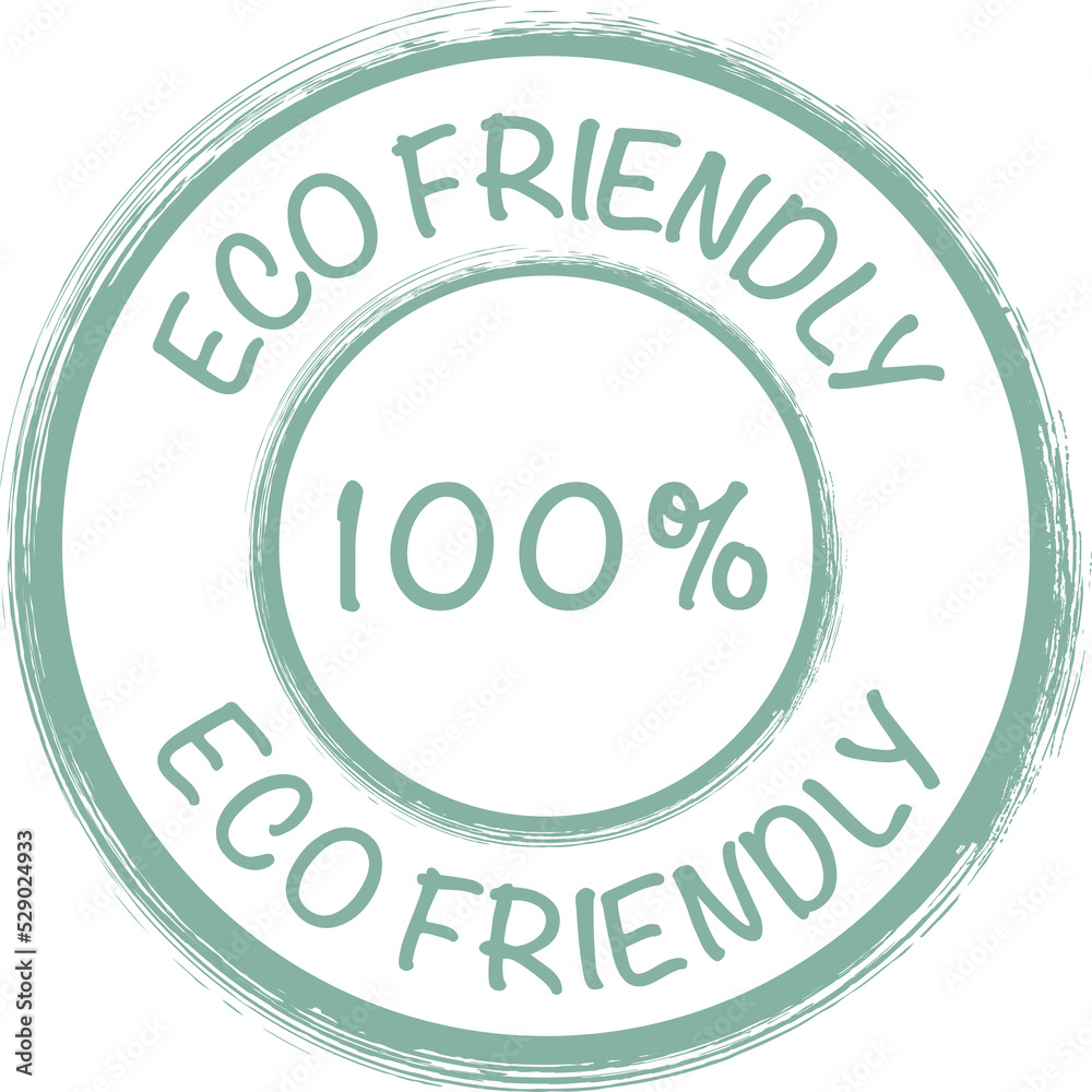 Eco friendly sticker, label, badge and logo. Ecology icon. Stamp for design. Template for organic and eco friendly products.