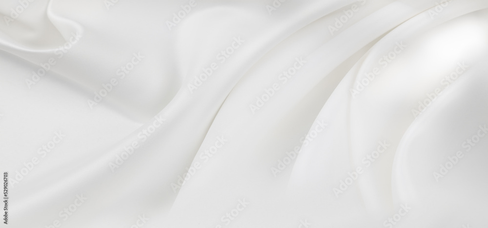 Obraz premium White silk fabric texture