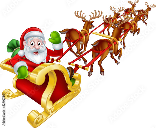 Santa and Reindeer Christma...