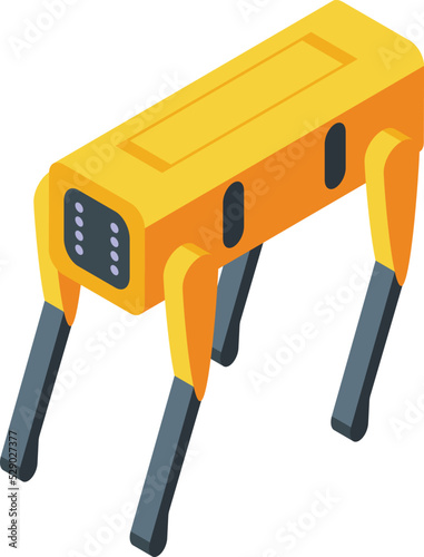 Robotics dog icon isometric vector. Smart tech. Help program