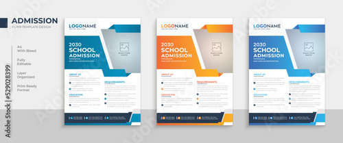 Multipurpose education school admission flyer template design