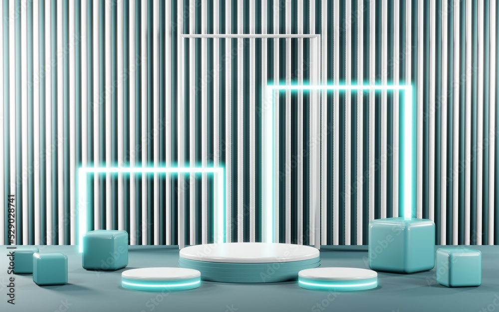 3D rendering of blank product background for cream cosmetics Modern blue pastel podium background 3D rendering of blank product background for cream cosmetics Modern blue pastel podium background