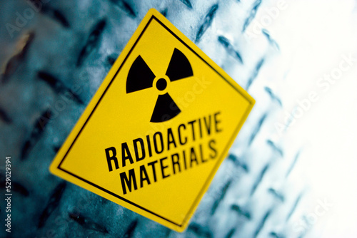 Close-up of a radioactive sign photo