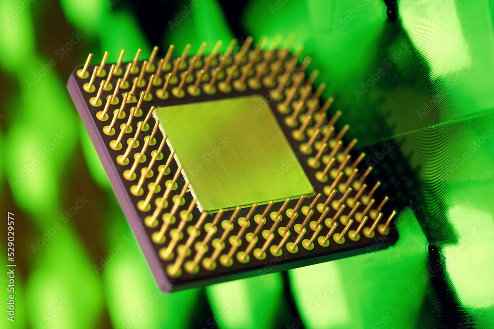 Close-up of a computer chip