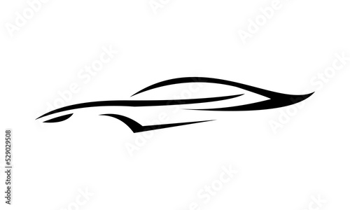 black car icon illustration logo