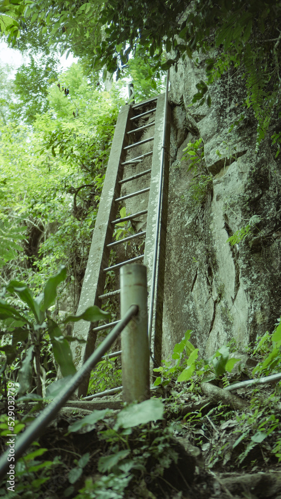 iron ladder to climb a high cliff iron ladder to climb a high cliff