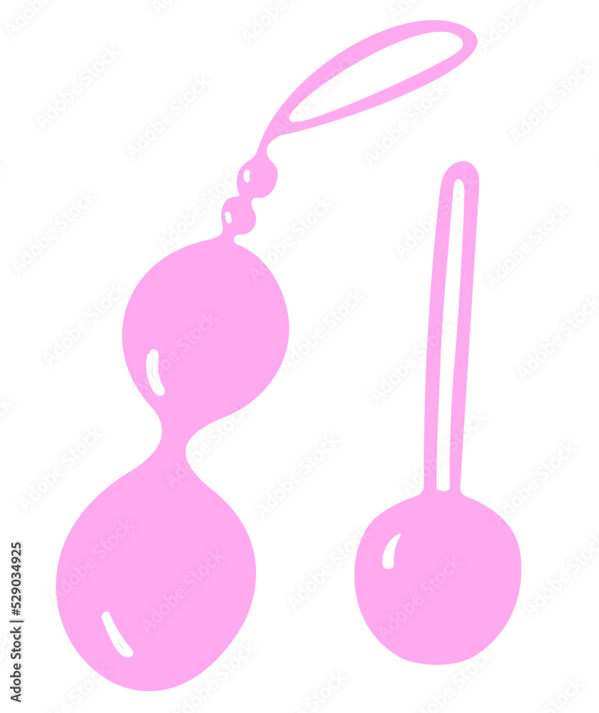 Vector set of vaginal balls, great design for any purpose.