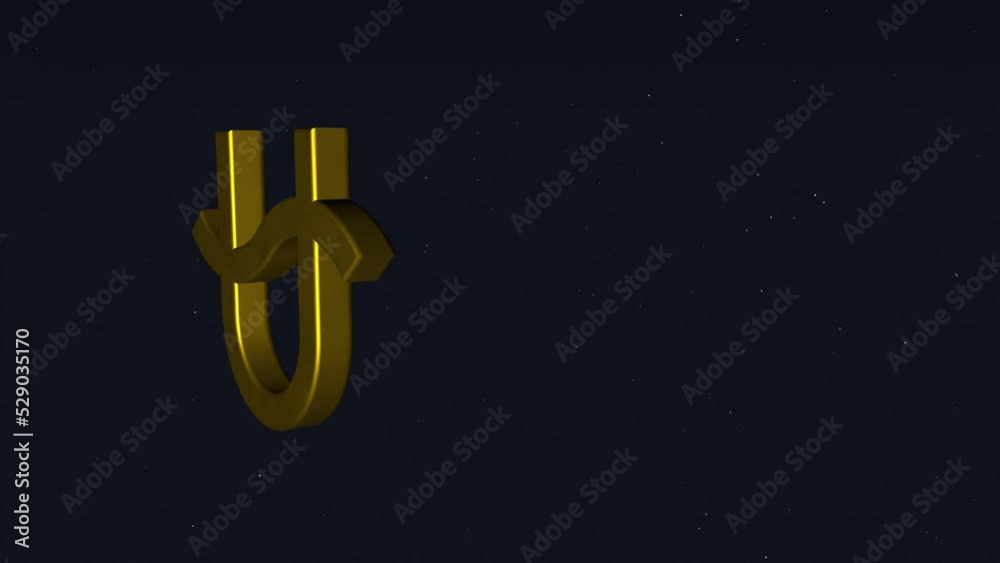 Ophiuchus astrological symbol rotates against the background of stars Ophiuchus astrological symbol rotates against the background of stars