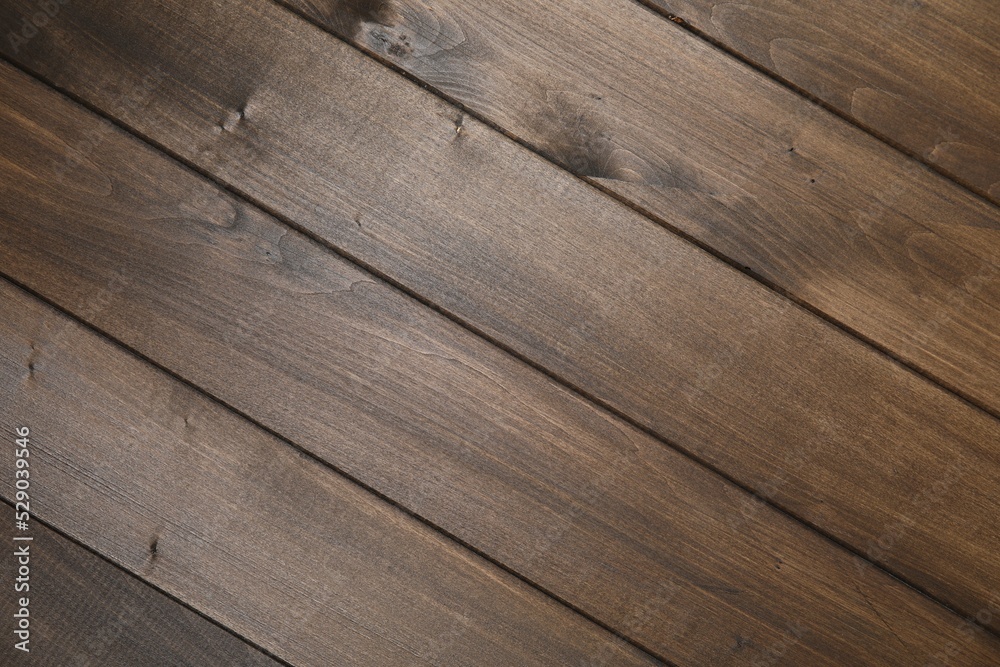 Fototapeta premium Empty wooden surface for photography, top view. Stylish photo background