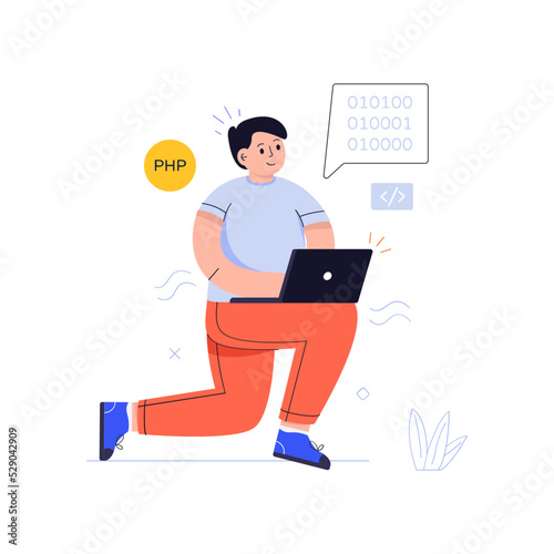 A flat illustrative vector of artificial intelligence