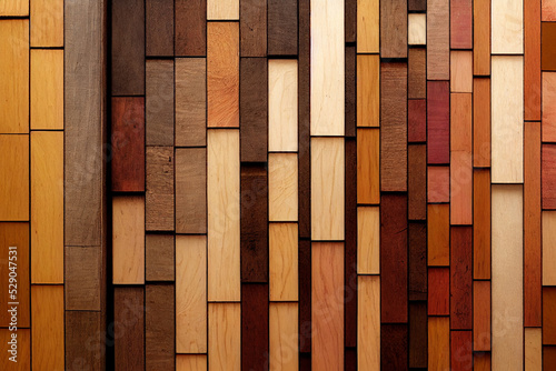 Colorful blocks of wood